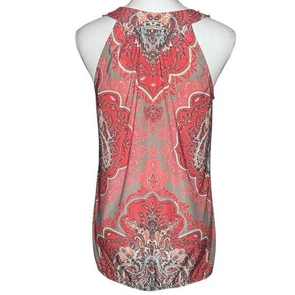 INC International Concepts Medium Embellished Sparkly Beaded Tank Paisley Y2K - Picture 4 of 8